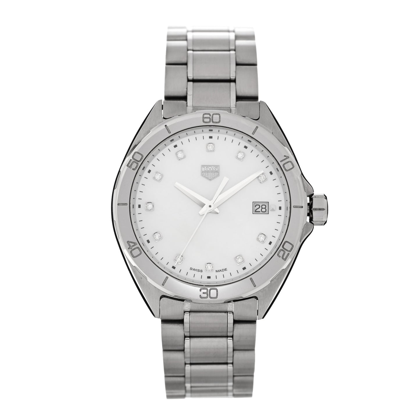 Stainless Steel Diamond Mother of Pearl 35mm Formula 1 Lady Quartz Watch WBJ1319