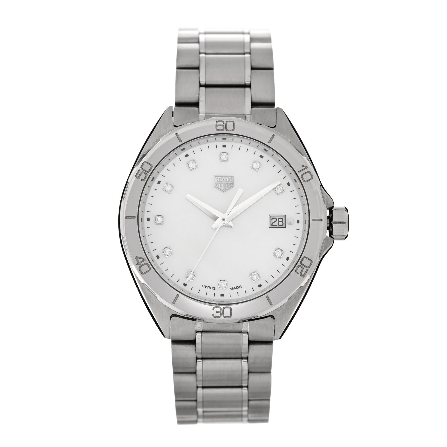 Tag Heuer Stainless Steel Diamond Mother of Pearl 35mm Formula 1 Lady Quartz Watch WBJ1319 1 of 5