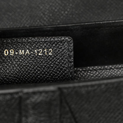 Christian Dior Grained Calfskin Saddle Bag With Strap Black 7 of 10