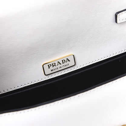 Prada City Calf Saffiano Cahier Bag Talco Black 7 of 8