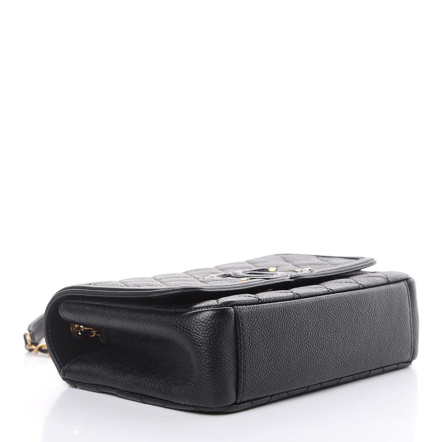 Caviar Quilted Small CC Filigree Flap Black