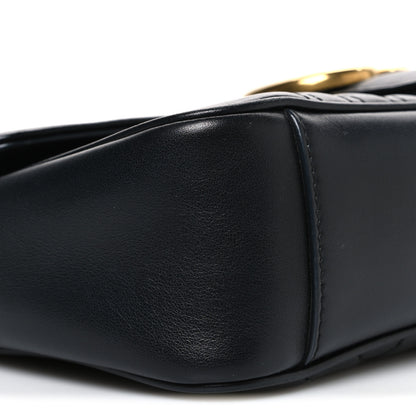 Gucci Calfskin Matelasse Small GG Marmont Shoulder Bag Black 9 of 11