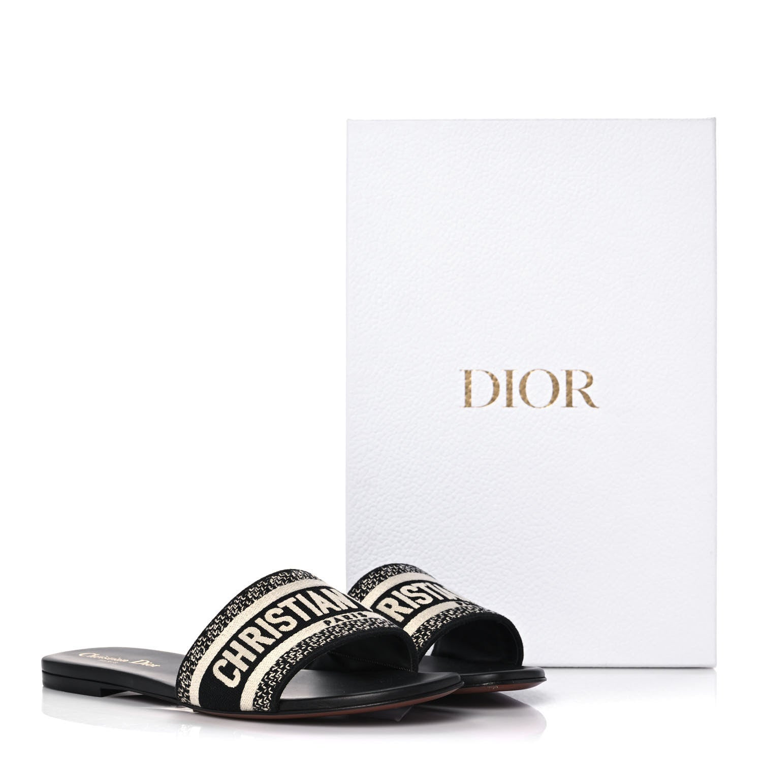 Christian Dior Canvas Embroidered Dway Mules Slide Sandals 39 Deep Blue 10 of 10