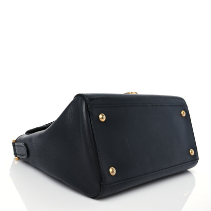 Fendi Vitello Dolce Marmol Anna Shoulder Bag Black 3 of 8