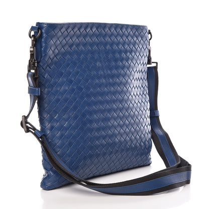 Bottega Veneta Nappa Intrecciato VN Crossbody Messenger Bag Blatic Blue 3 of 8