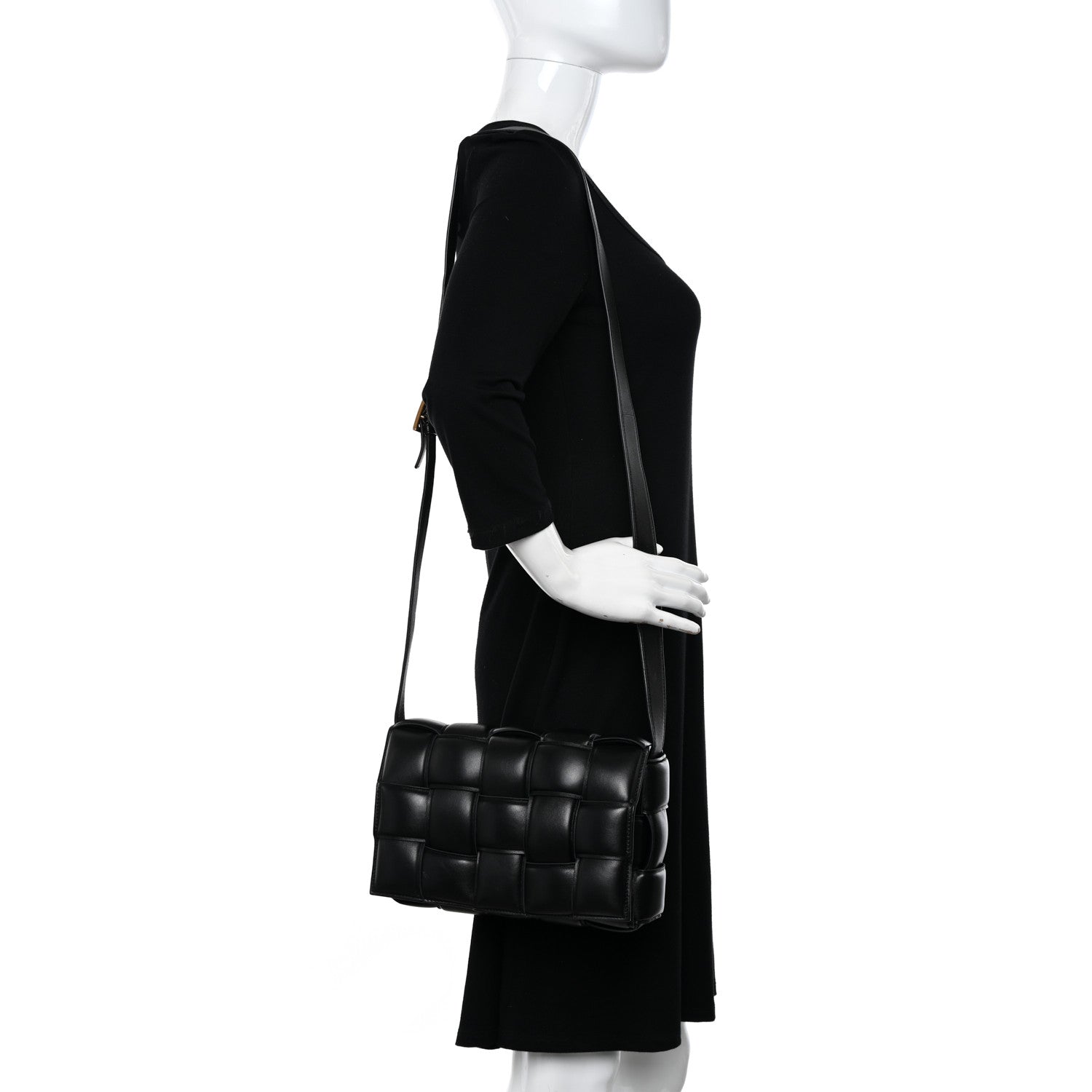 Bottega Veneta Nappa Maxi Intreccio Padded Cassette Crossbody Bag Black 2 of 9