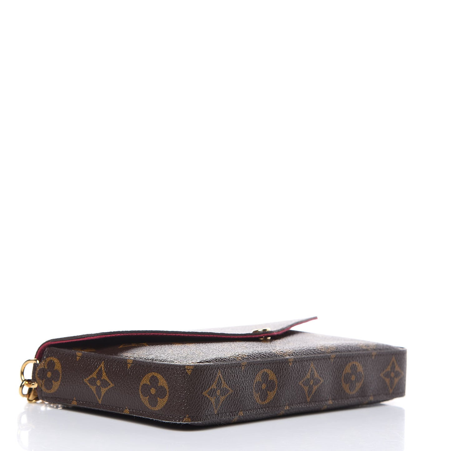 Monogram Pochette Felicie Chain Wallet Fuchsia