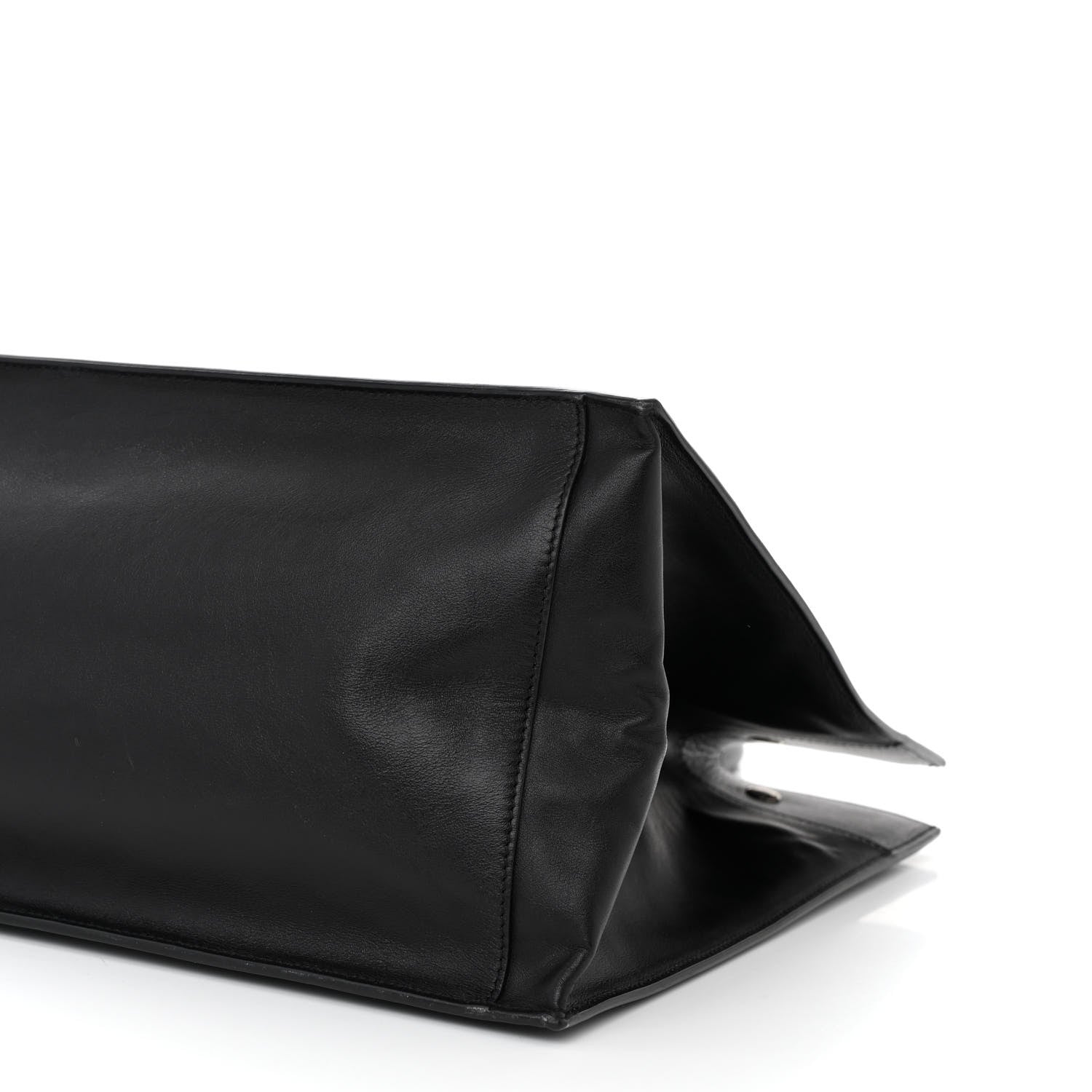 Saint Laurent Smooth Calfskin Rive Gauche Small Tote Black 9 of 9