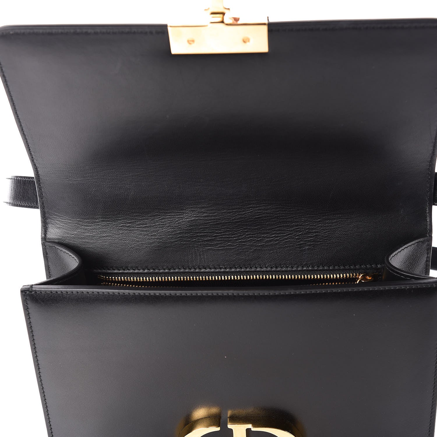 Christian Dior Smooth Calfskin 30 Montaigne Flap Bag Black 13 of 15