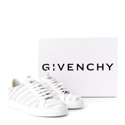 Givenchy Calfskin Logo Chain Print Urban Street Sneakers 39 White 11 of 11