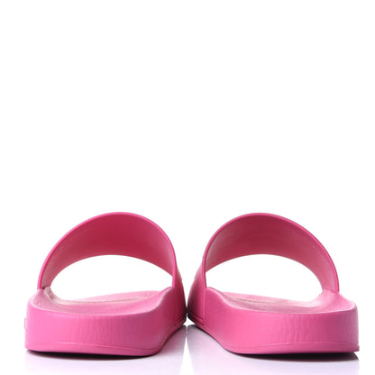 Gucci Rubber Logo Stamped Mens Slide Sandals 9 Fuchsia 6 of 10