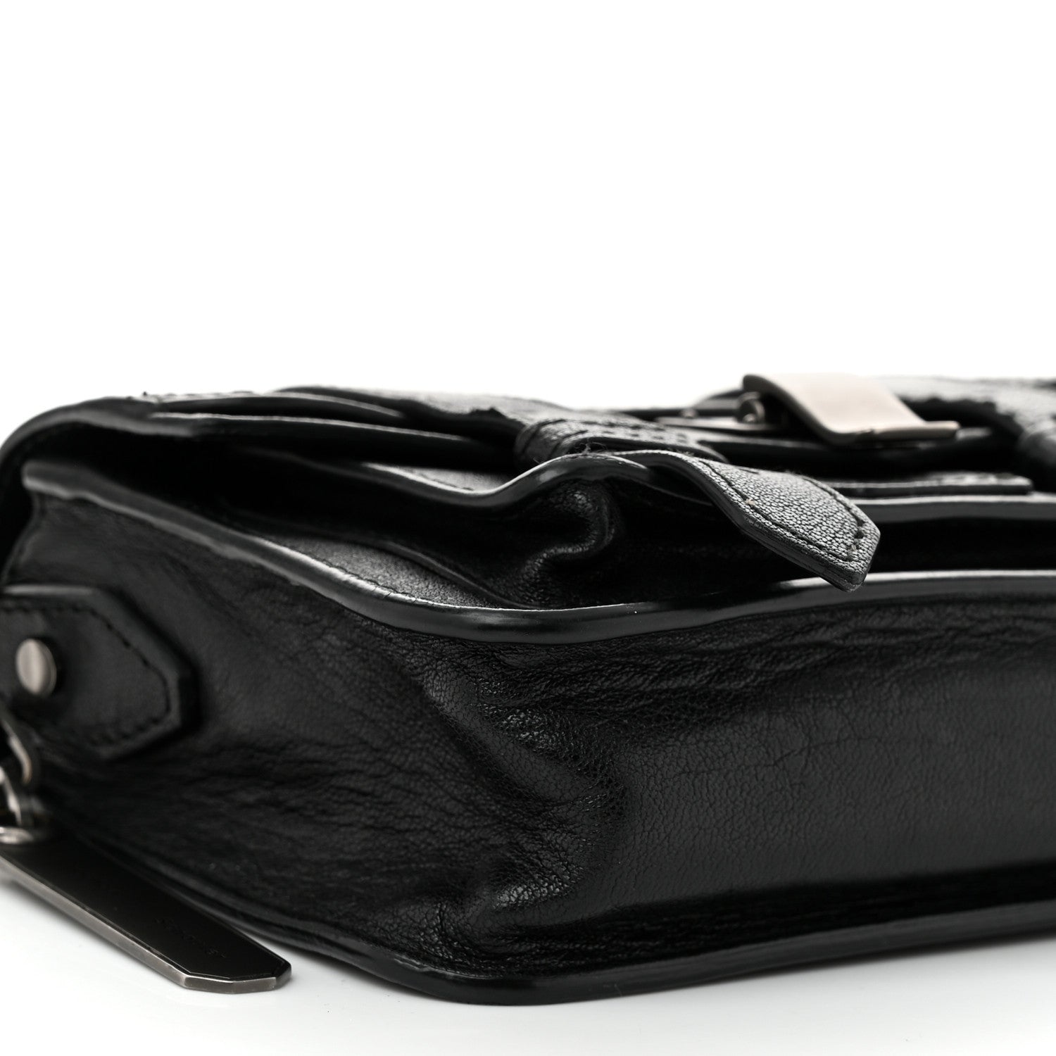 Proenza Schouler Lambskin Micro PS1 Satchel Black 8 of 9