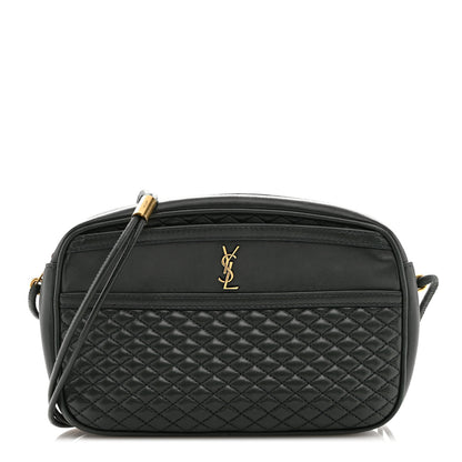 Saint Laurent Lambskin Quilted Victoire Camera Bag New Vert Fonce 1 of 11