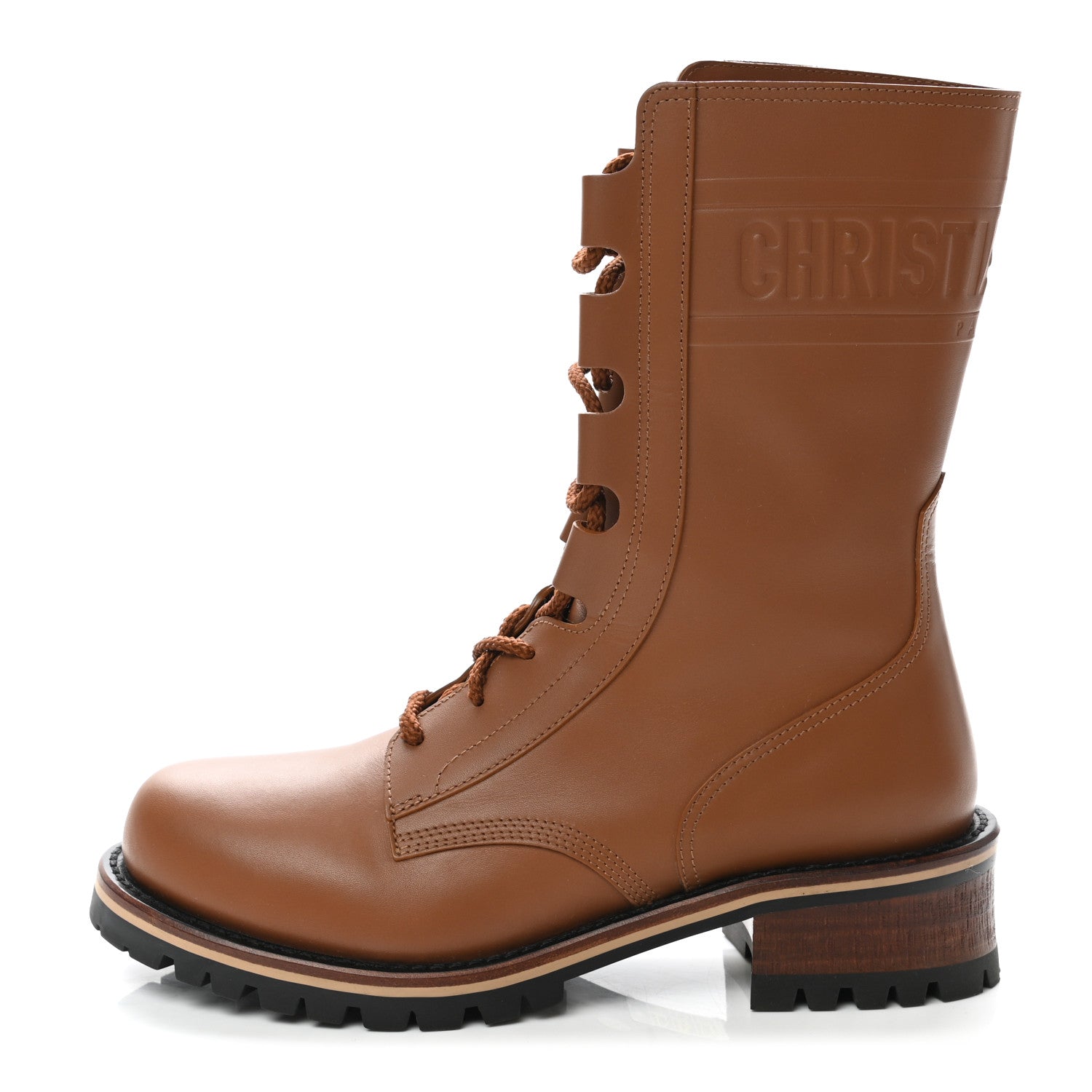 Christian Dior Calfskin Dior Quest 35mm Hiking Boots 37.5 Golden Saddle 1 of 7