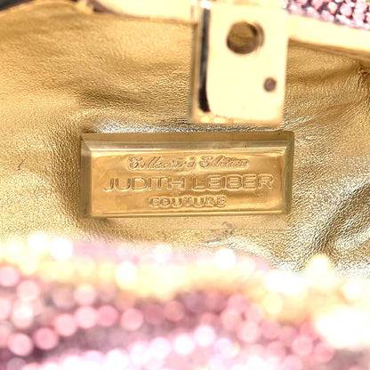 Judith Leiber Crystal Tulip Minaudiere Chain Clutch Amethyst 6 of 12