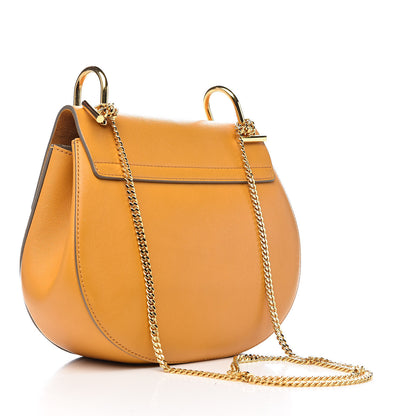 Chloe Suede Smooth Calfskin Drew Shoulder Bag Dark Ochre 3 of 13