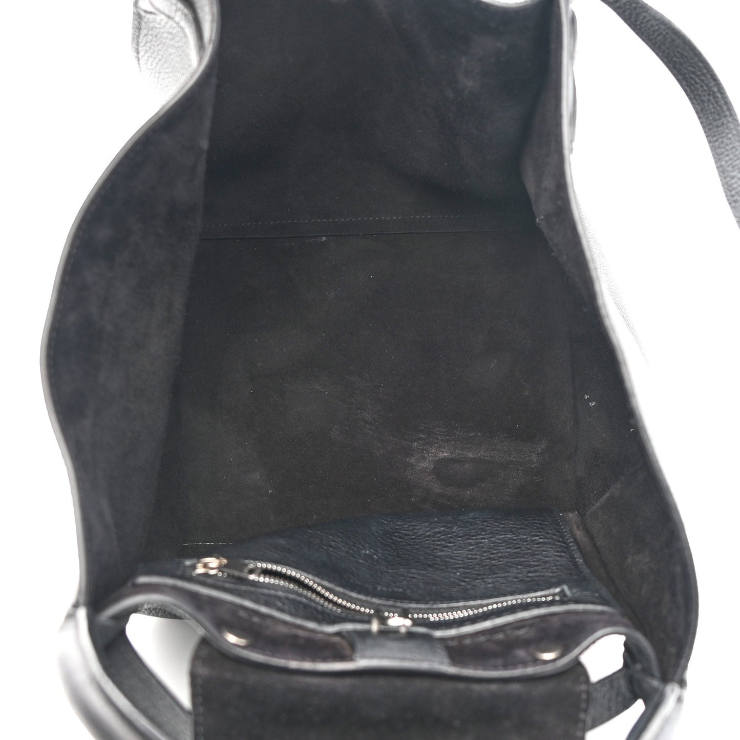 Supple Grained Calfskin Small Big Bag Black