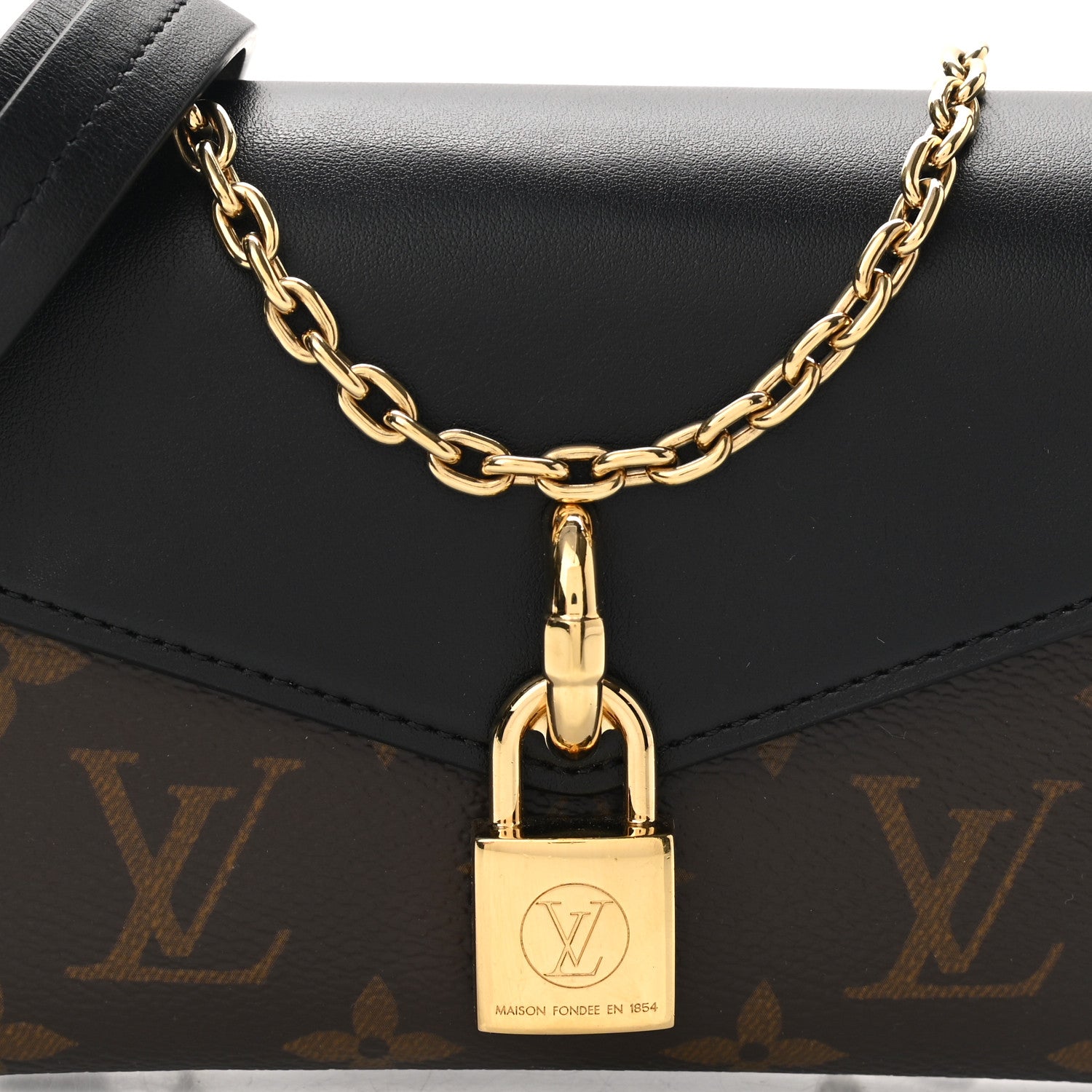 Louis Vuitton Monogram Padlock On Strap Black 7 of 9