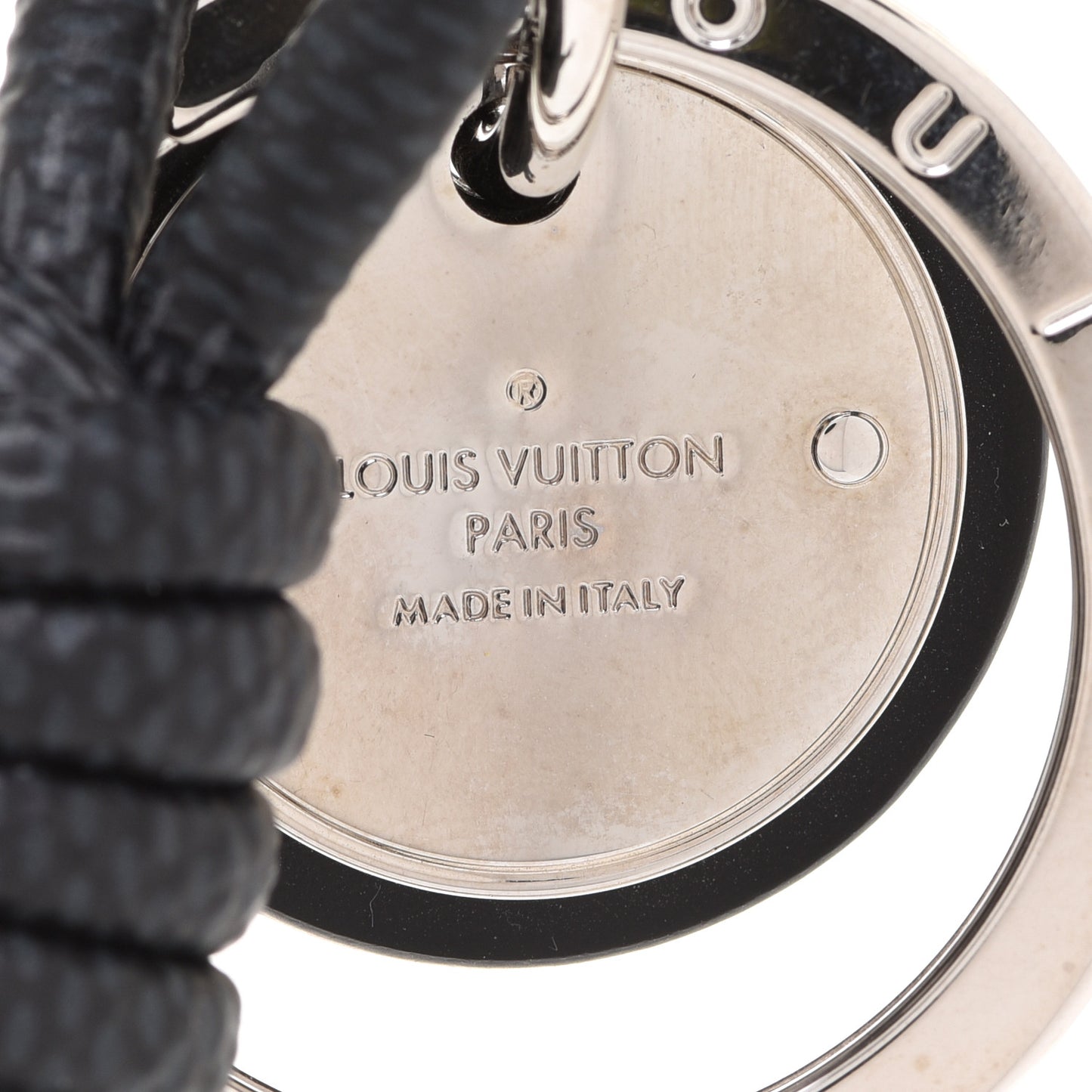 Palladium Damier Graphite Rope Bag Charm Key Holder