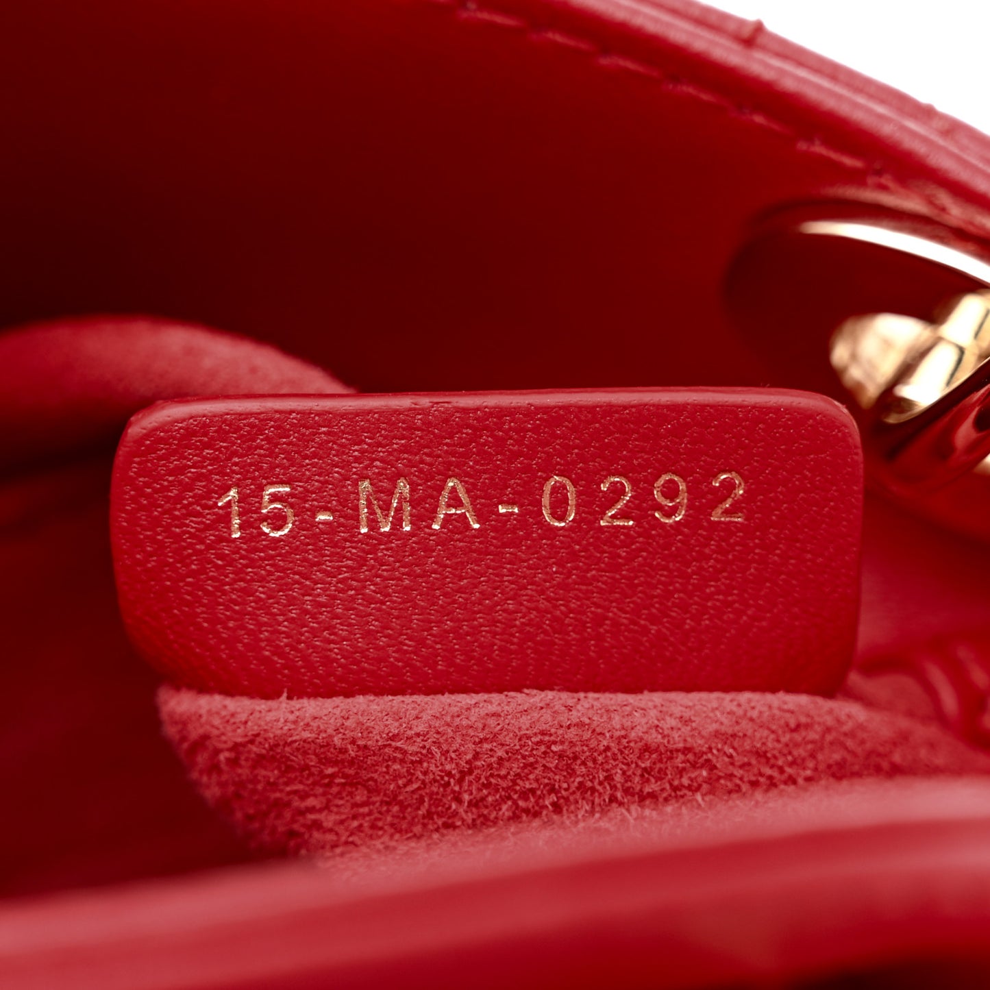 Lambskin Cannage Micro Lady Dior Red