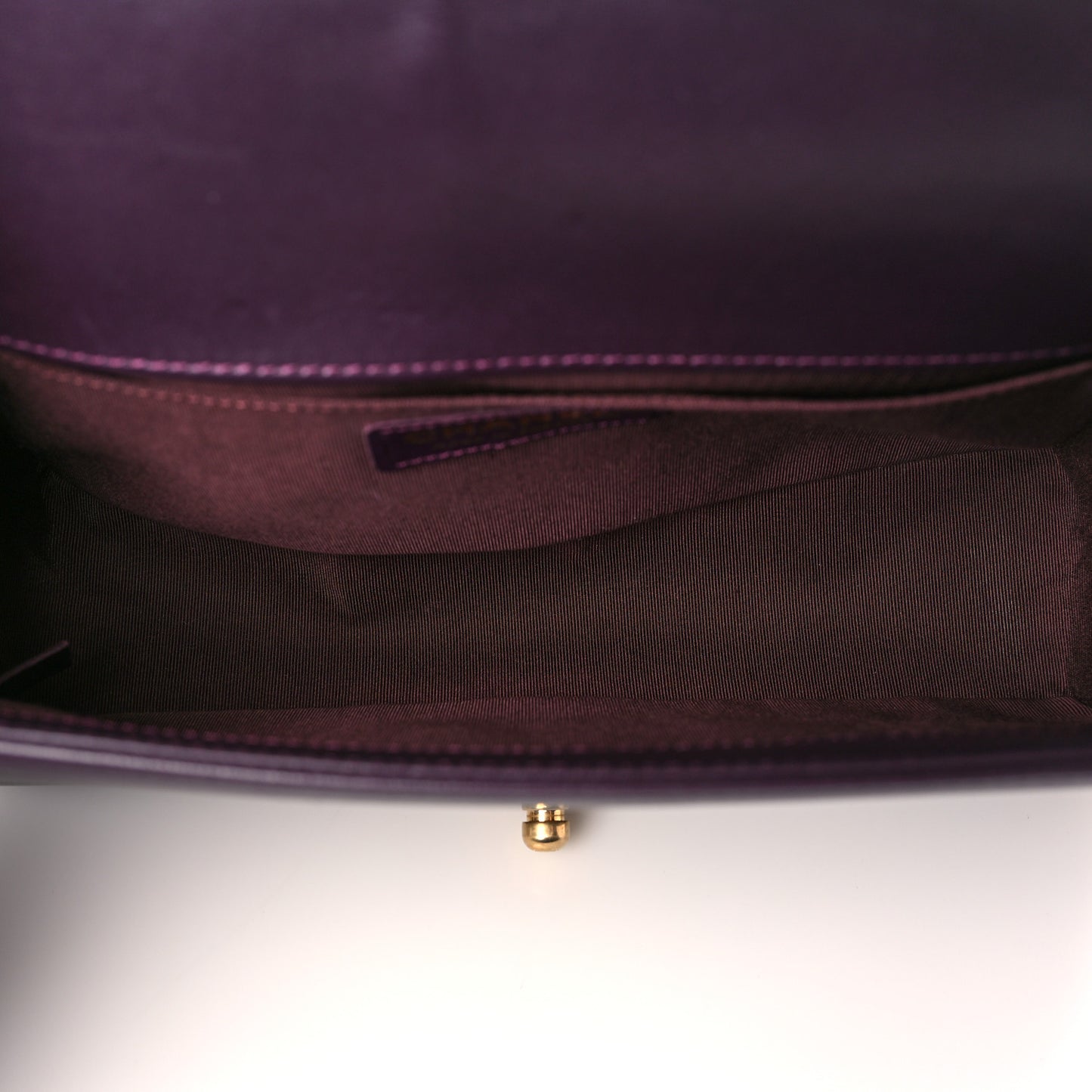 Lambskin Quilted Medium Boy Flap Purple