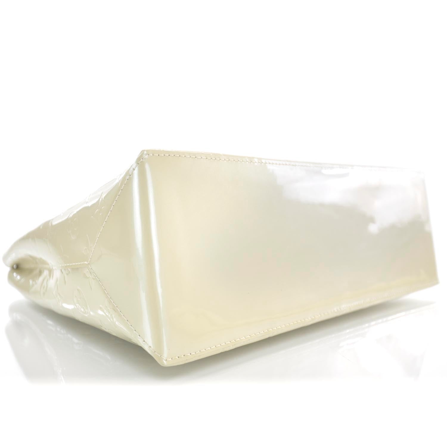 Louis Vuitton Vernis Wilshire MM Blanc Corail 6 of 9