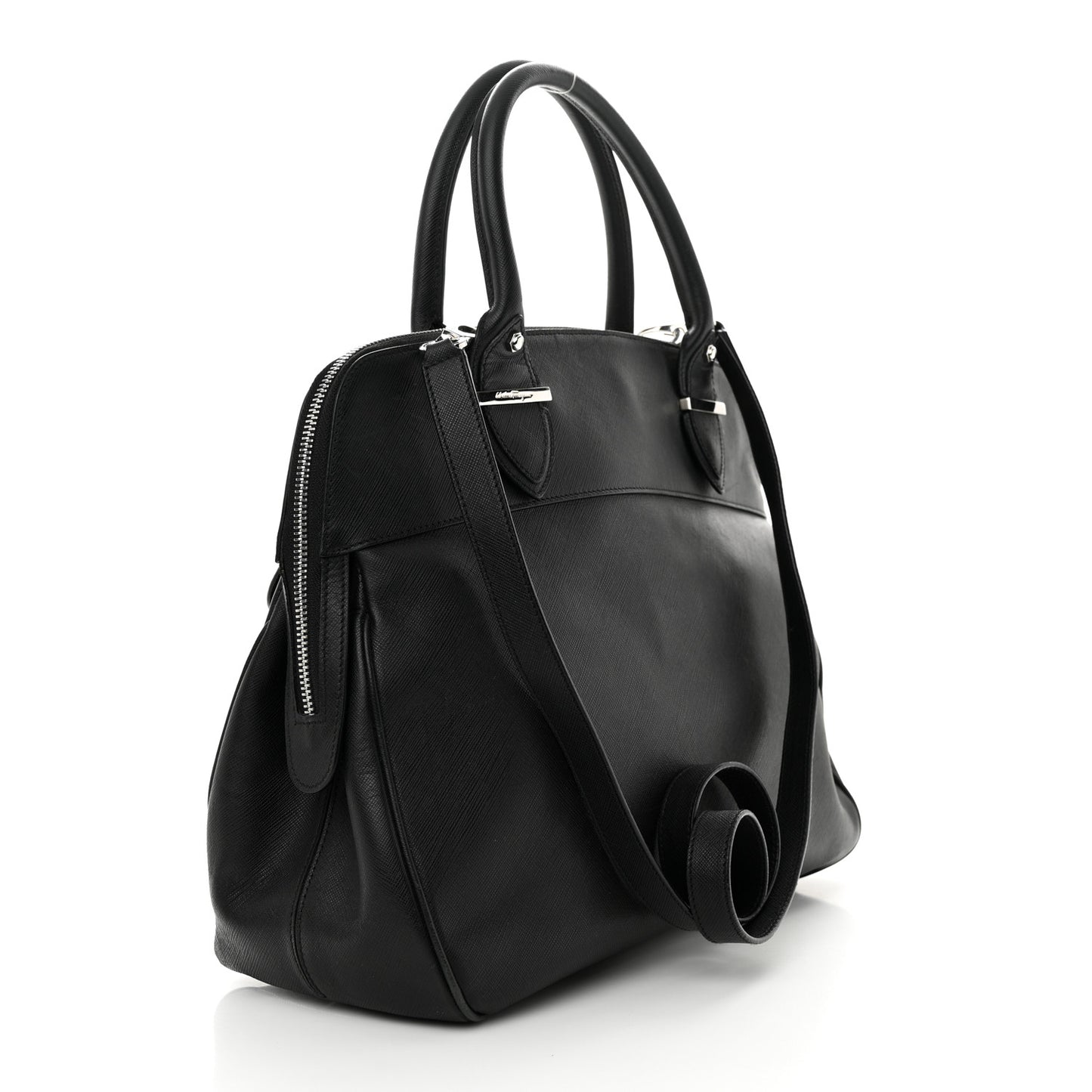 Saffiano Top Handle Bag Black