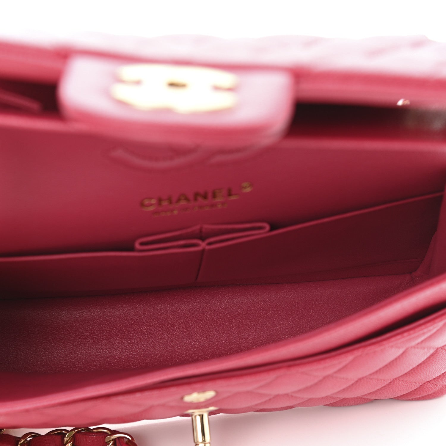 Chanel Caviar Quilted Small Double Flap Dark Pink 5 of 10
