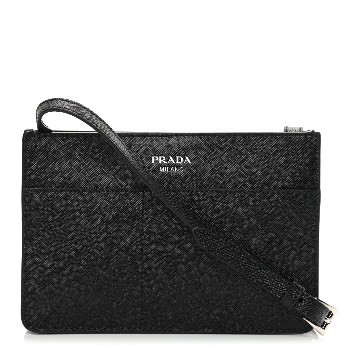 Prada Saffiano Crossbody Bag Black 1 of 9