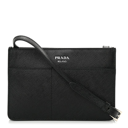 Prada Saffiano Crossbody Bag Black 1 of 9