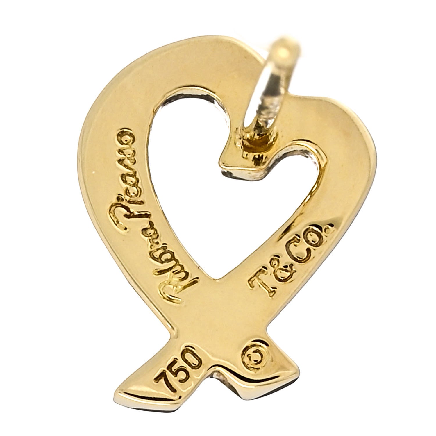 Tiffany 18K Yellow Gold Mini Paloma Picasso Loving Heart Earrings 4 of 4