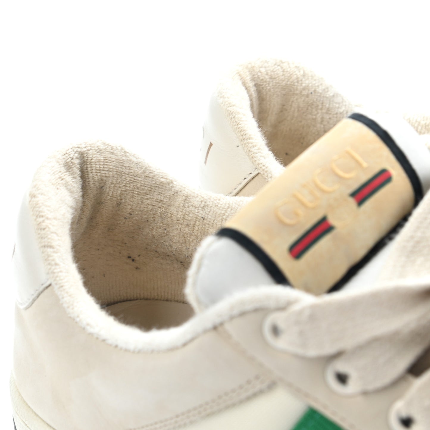 Nylon Nubuck Web Womens Screener Sneakers 38.5 Mystic White Dusty Milk