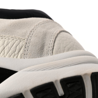 Chanel Mesh Suede Calfskin Grained Calfskin Womens CC Sneakers 39 White Black 10 of 12