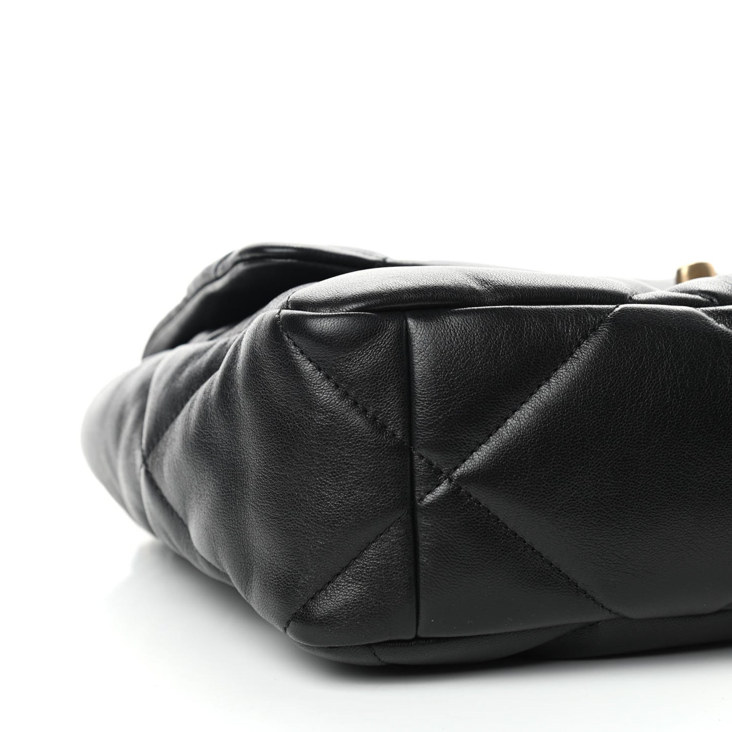 Lambskin Quilted Large Chanel 19 Flap Black