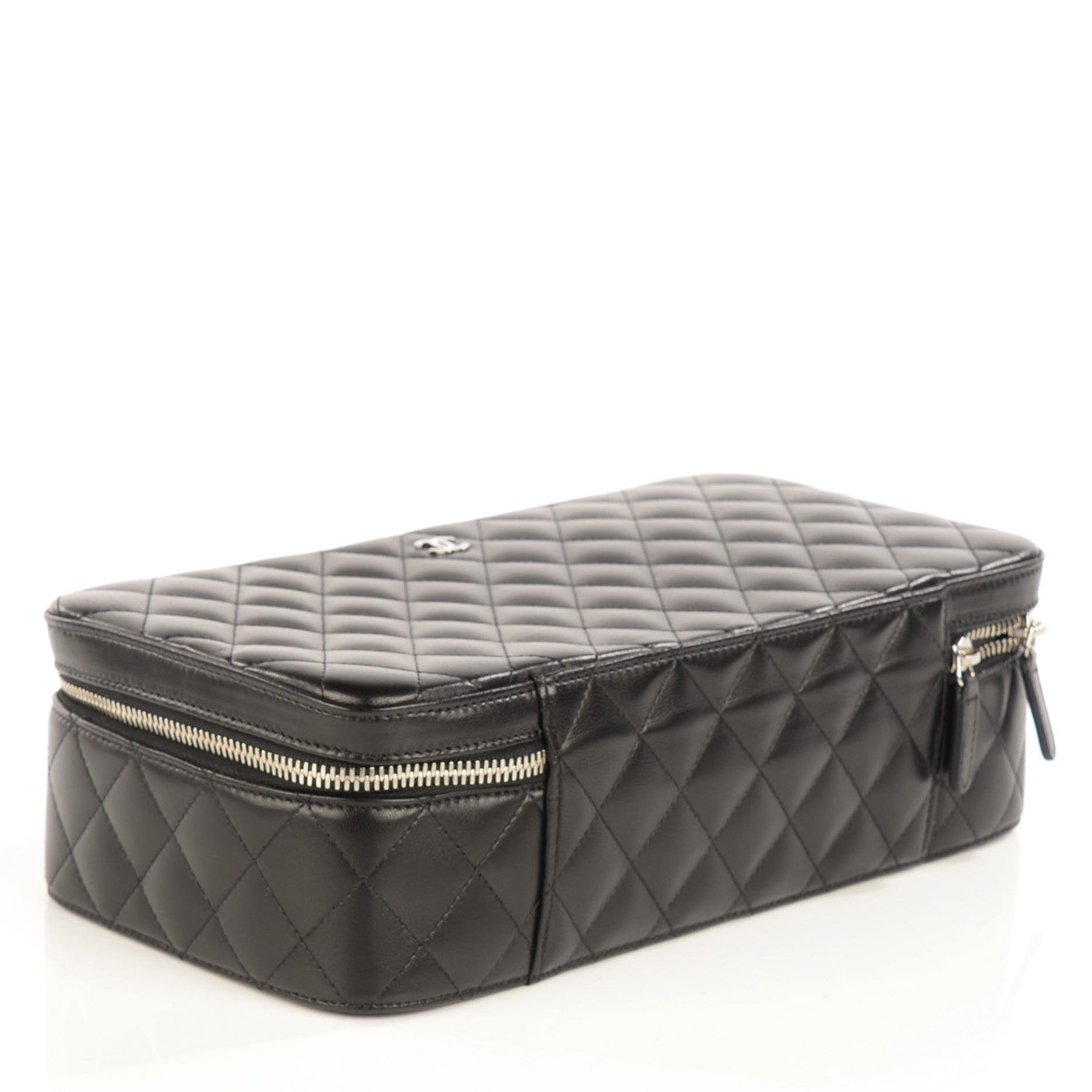 Chanel Lambskin Quilted Large Jewelry Case Black 3 of 8