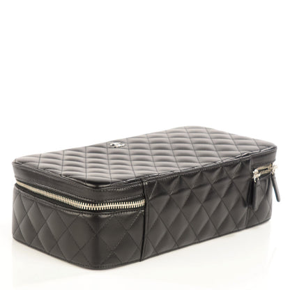 Chanel Lambskin Quilted Large Jewelry Case Black 3 of 8
