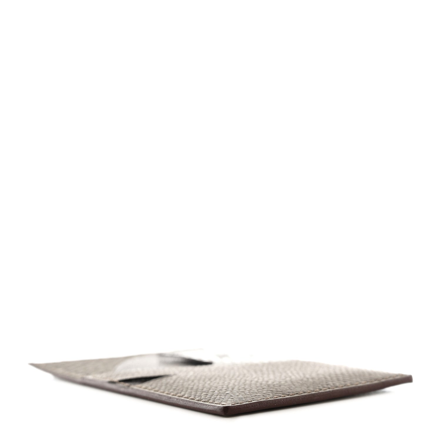 Hermes Epsom Evercolor Lizard Taurillon Clemence Petit Owl Card Holder Gris Asphalt Ficelle Black 4 of 7