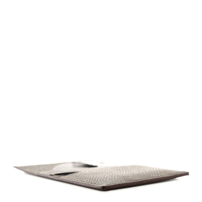 Hermes Epsom Evercolor Lizard Taurillon Clemence Petit Owl Card Holder Gris Asphalt Ficelle Black 4 of 7