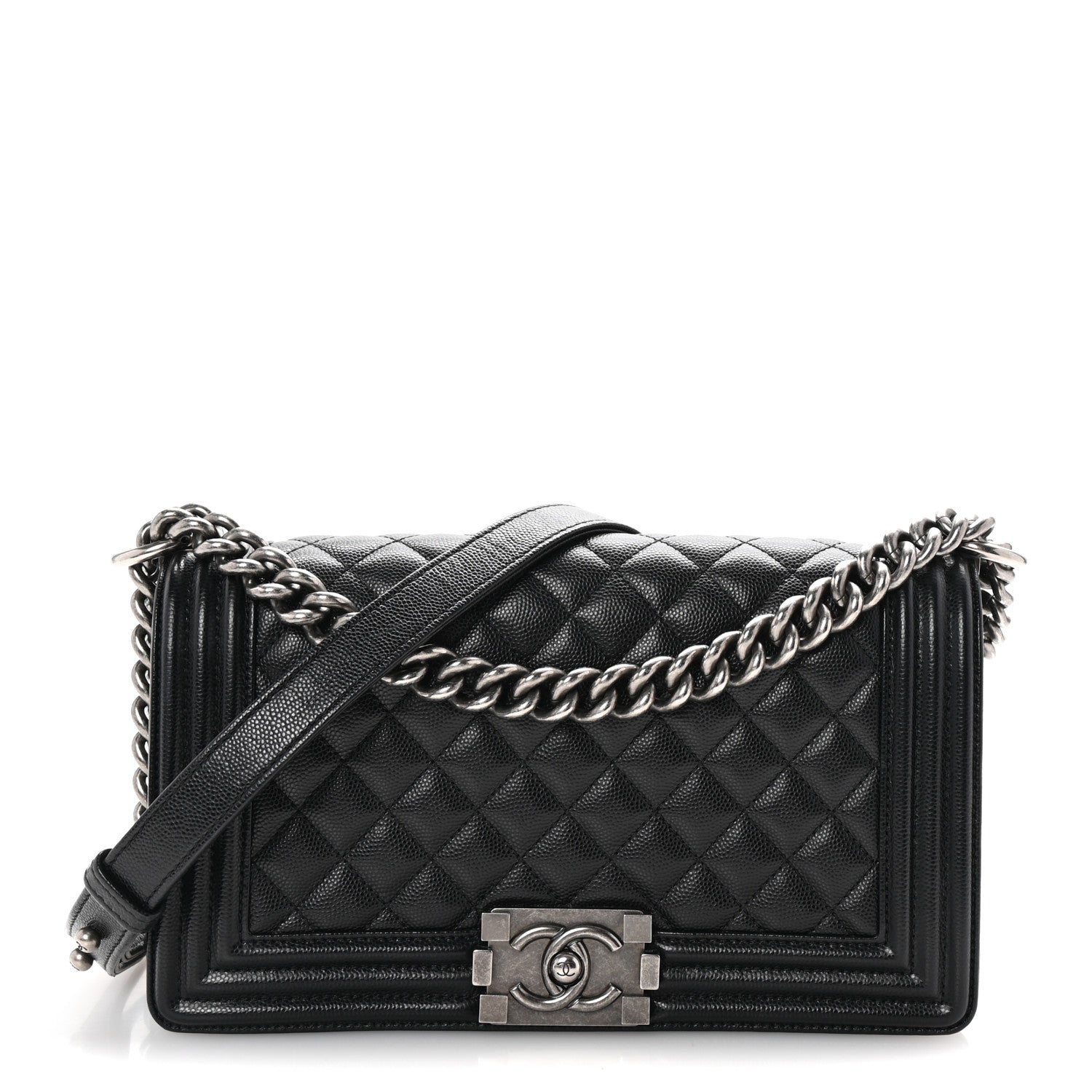 Chanel Caviar Quilted Medium Boy Flap Black 1 of 10