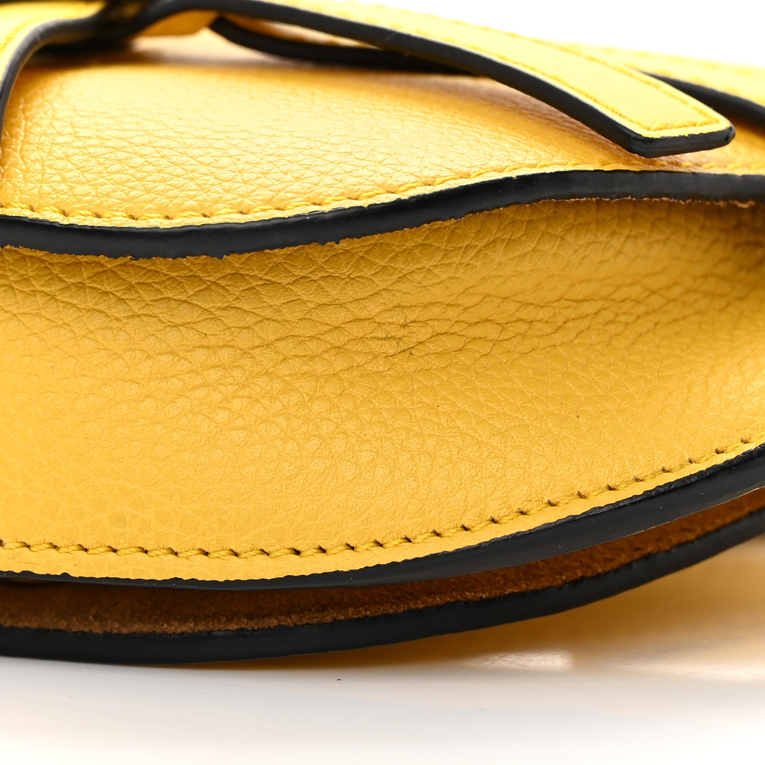 Loewe Grained Calfskin Mini Gate Crossbody Bag Yellow 10 of 14