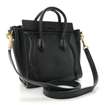 Celine Smooth Calfskin Nano Luggage Black 3 of 13