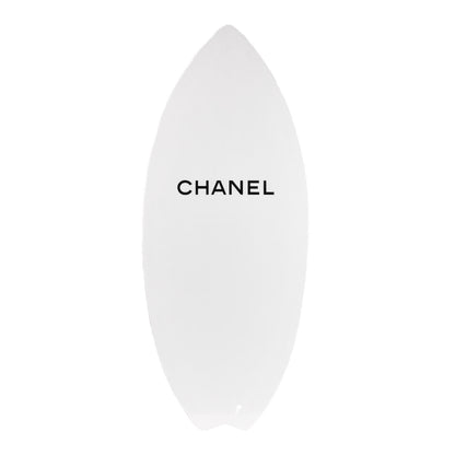 Chanel PVC Carbon Vinyl Acetate Wakesurf Surfboard Black White 2 of 7