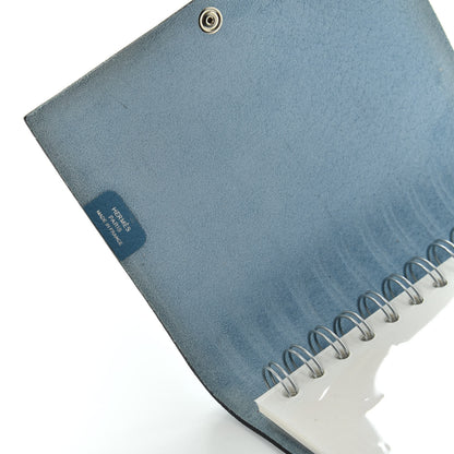 Hermes Taurillon Clemence Ulysse PM Notebook Cover Blue Jean 6 of 7
