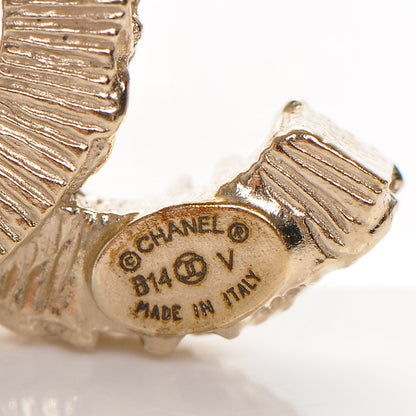 Chanel Enamel CC Baroque Earrings Black Gold 4 of 4