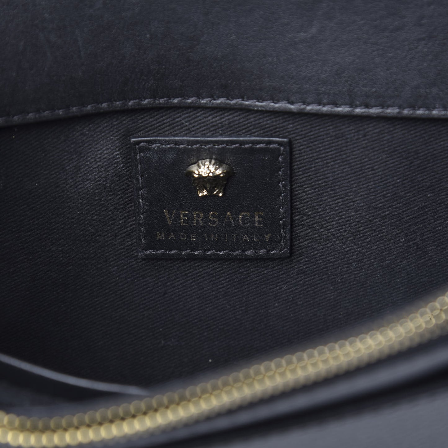 Grained Calfskin Palazzo Chain Evening Bag Black