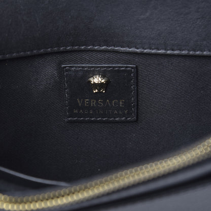 Versace Grained Calfskin Palazzo Chain Evening Bag Black 8 of 11