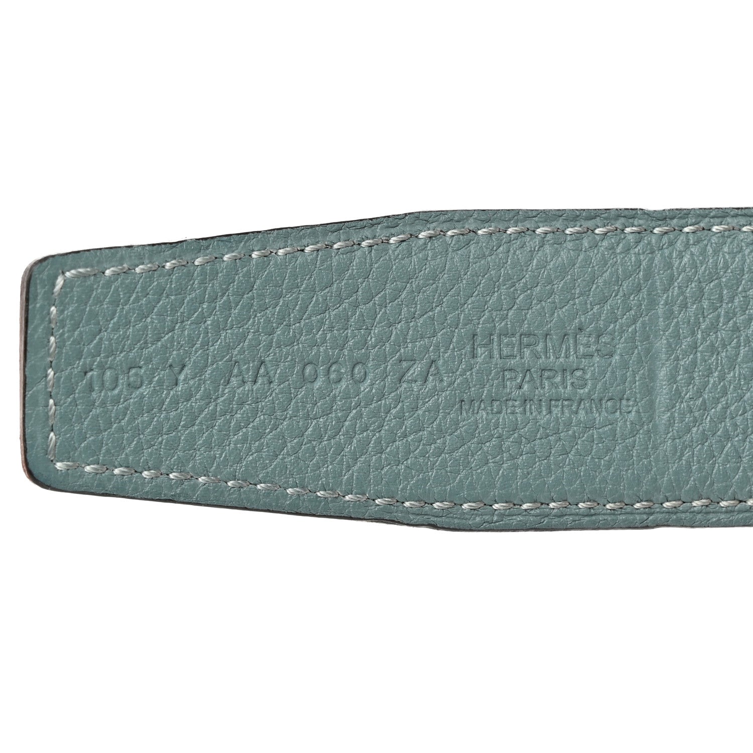 Hermes Box Togo 32mm Belt Strap 105 42 Graphite Ciel 5 of 12