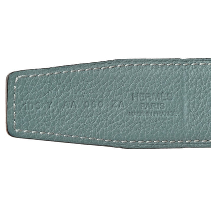 Hermes Box Togo 32mm Belt Strap 105 42 Graphite Ciel 5 of 12