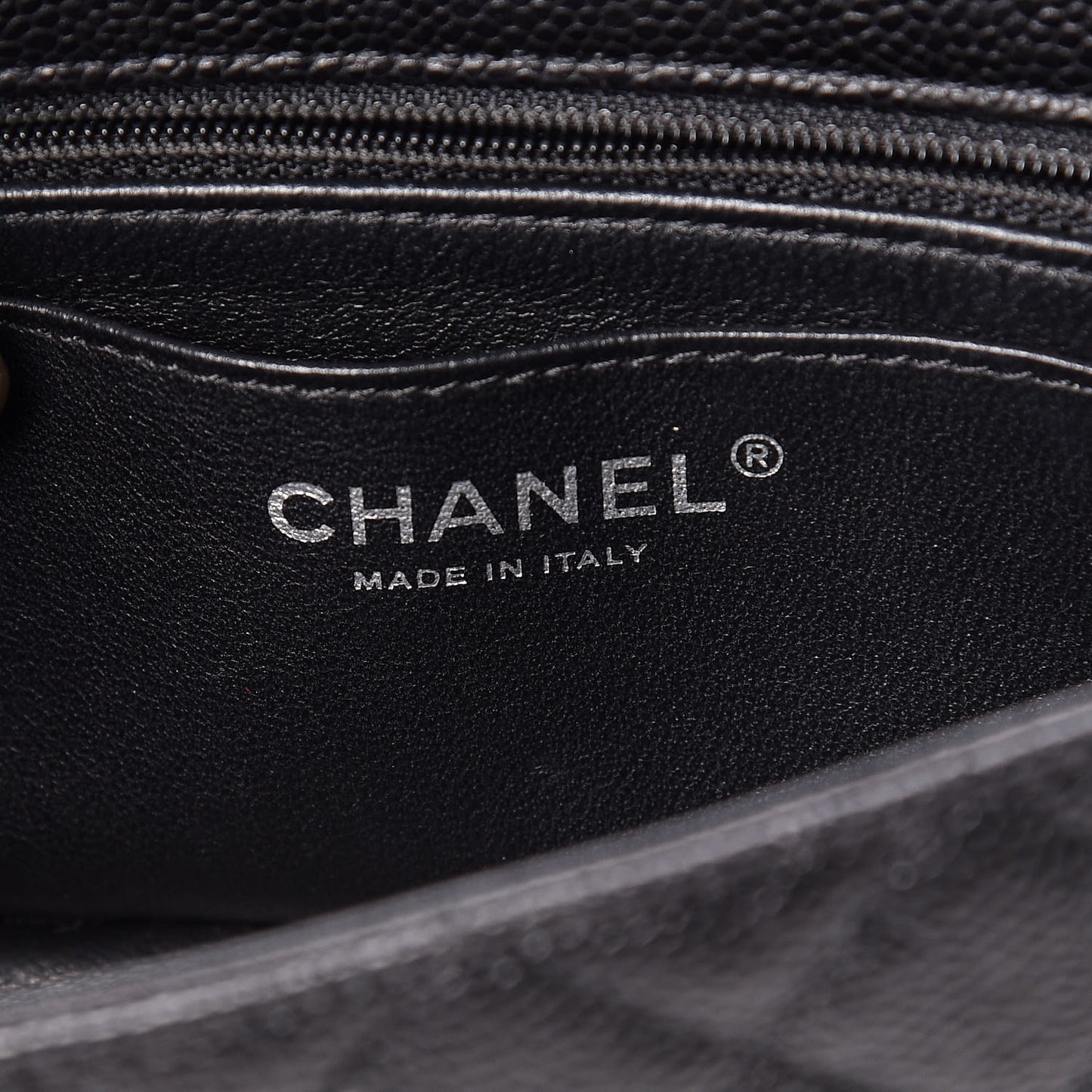 Caviar Quilted Mini Rectangular Flap Black