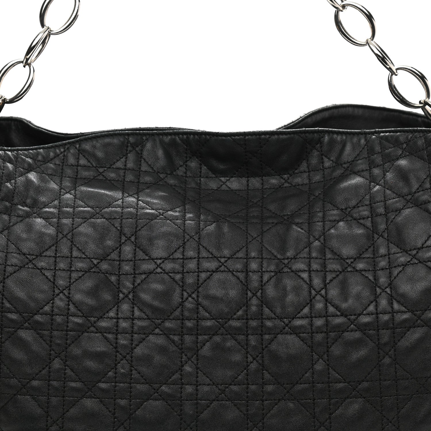 Christian Dior Lambskin Cannage Large Dior Soft Hobo Black 8 of 16
